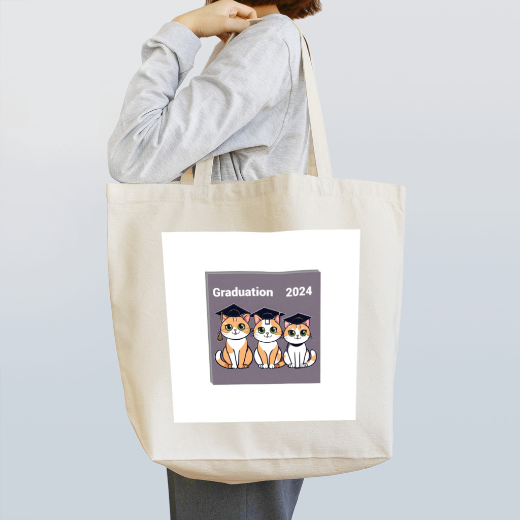 Tomo_Bluebellの猫　卒業　2024　卒業旅行 Tote Bag