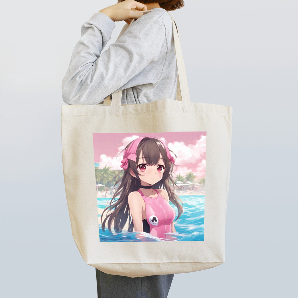 プリンゴブリンの海ビーチ水着子さん Tote Bag