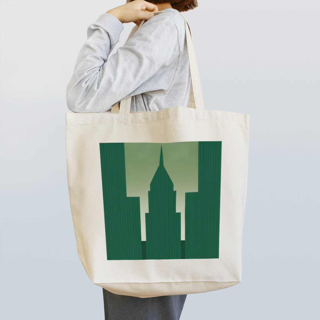 ASUTOMIのビルグッズ濃い緑色 Tote Bag