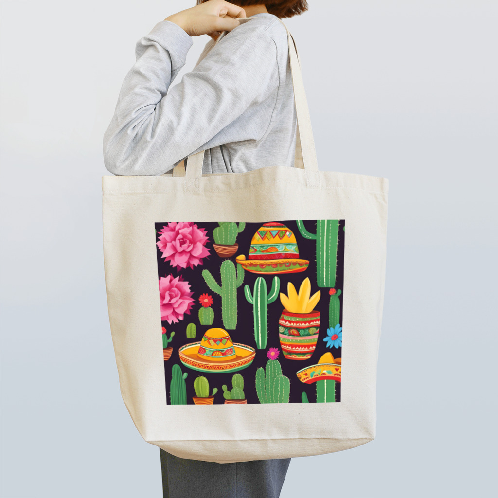 HOSHI-TANEKO🌠の🌵サボテンとソンブレロ👒✨ Tote Bag