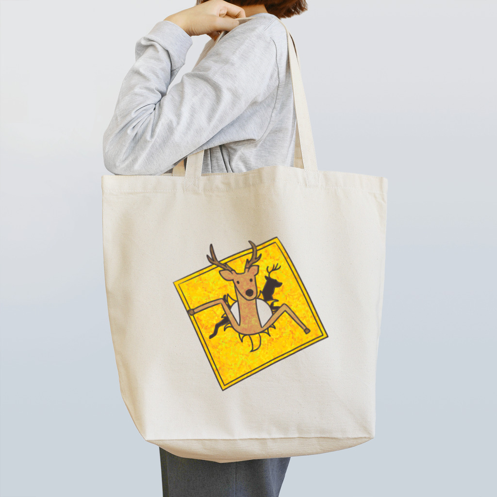 penpenlaboの動物注意シカ Tote Bag