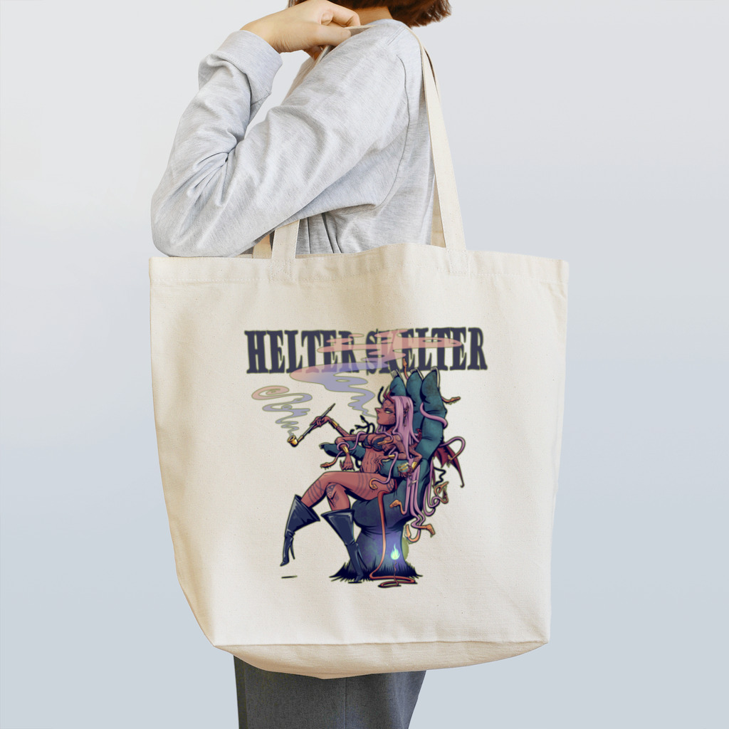 nidan-illustrationの"HELTER SKELTER" トートバッグ