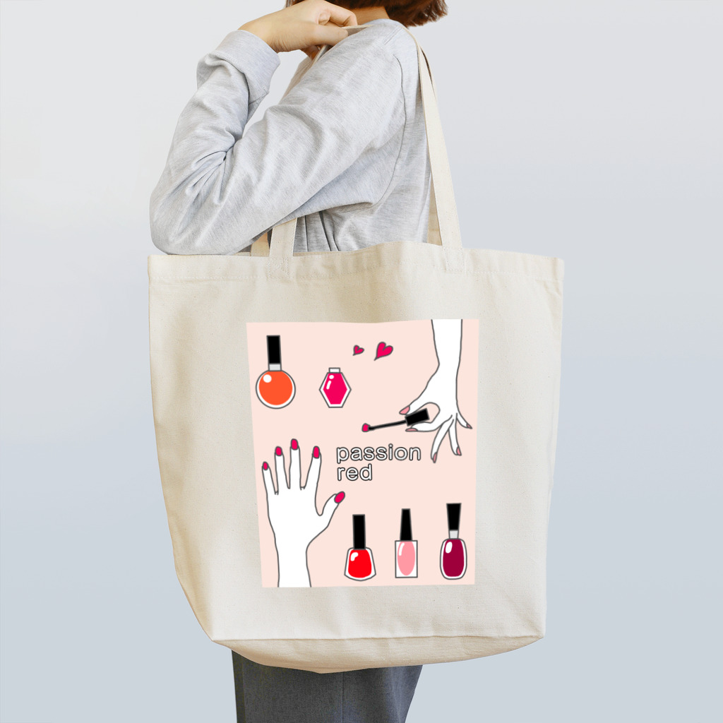 そら色の小ビンのパッション レッド Tote Bag