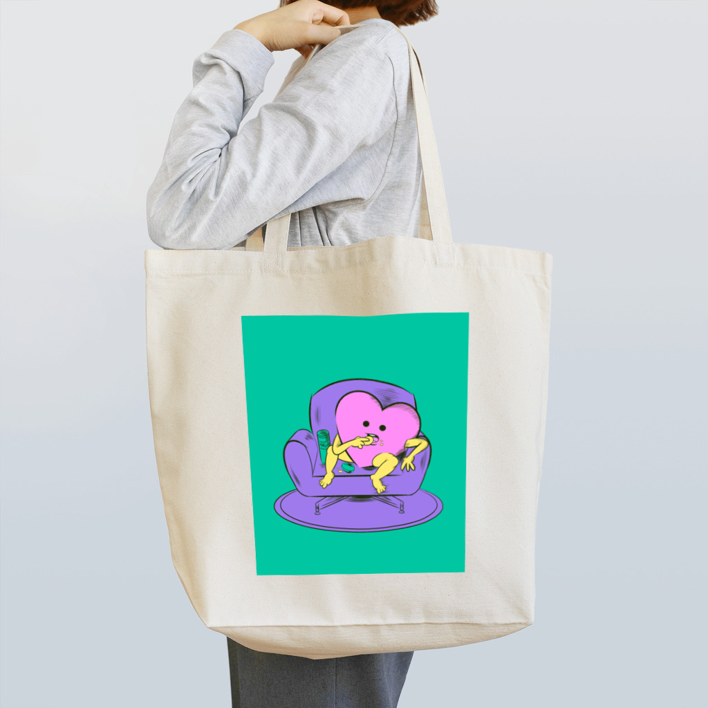 🤡 karin korin room 🎪のポテチを貪る虚無ハートちゃん【背景あり】 Tote Bag