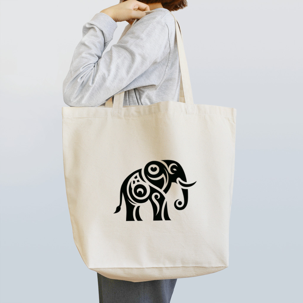 Nk-shopのElephant Tribal Tote Bag