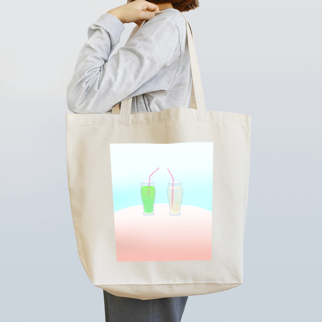 たげてげ屋のメロソーとクエソー Tote Bag