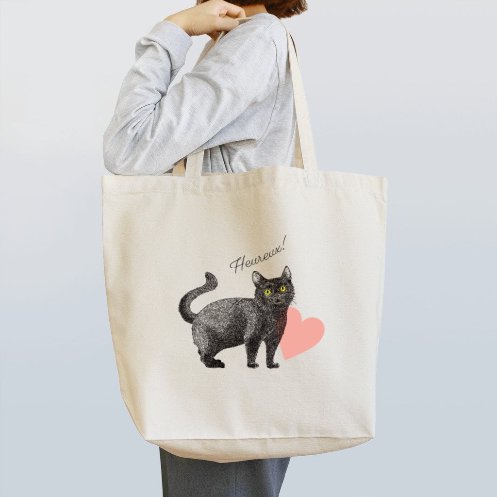 nemunoki paper itemの幸せの黒猫 Tote Bag
