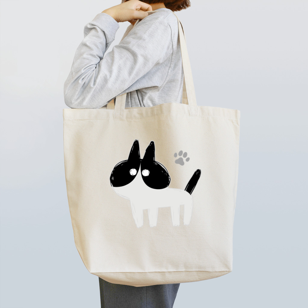 ツギハギ ニクの【GuchaNeko】黒白 Tote Bag