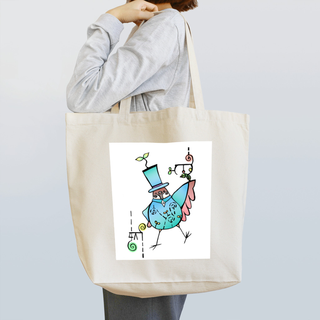 万福すずめのHappyすずめ Tote Bag