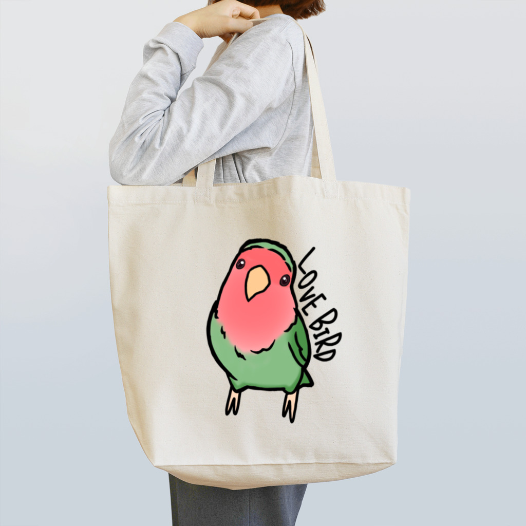 ぴのとま@の小首を傾げるコザクラインコ Tote Bag