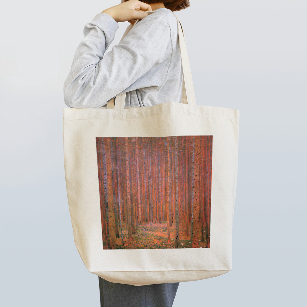 世界の絵画アートグッズのグスタフ・クリムト 《松の森》 トートバッグ