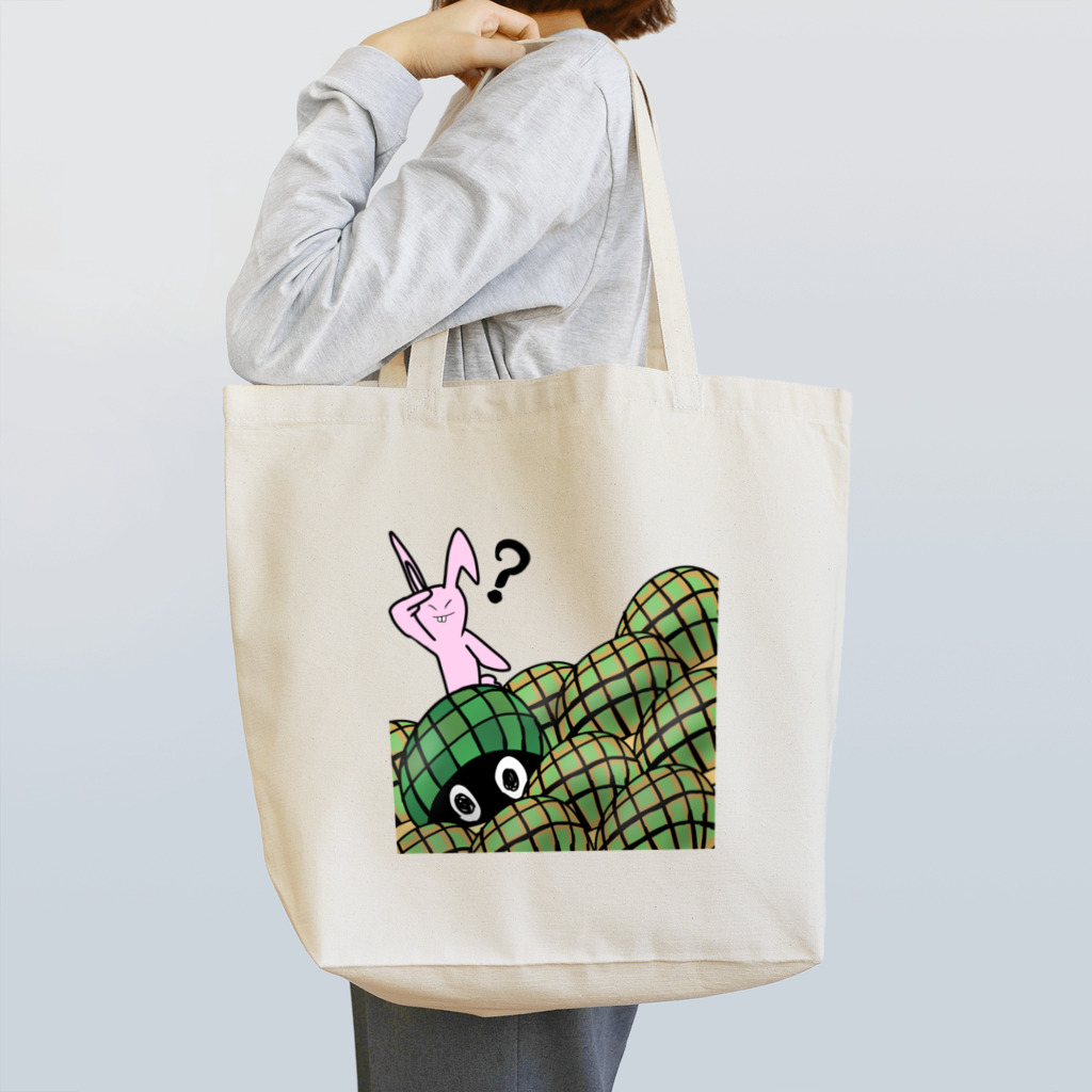 ヤバくないTシャツ屋さんのウサギとカメ かくれんぼ対決 Tote Bag