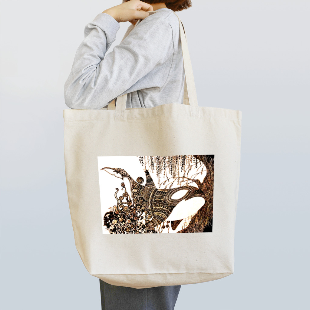 唐松 梗樹(ｶﾗﾏﾂ ｺｳｷ)の鯱植物図 Tote Bag