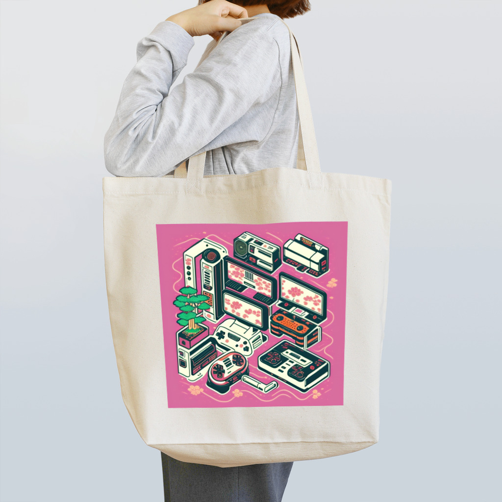 マッケンデジタルワールドのエモくてレトロなlofiアート【さくさ育成拡張ゲーム機】 Tote Bag