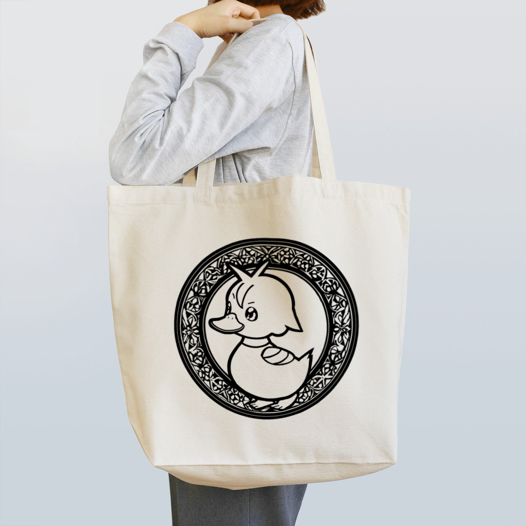 猫との風景のカモさんマーク_黒 Tote Bag