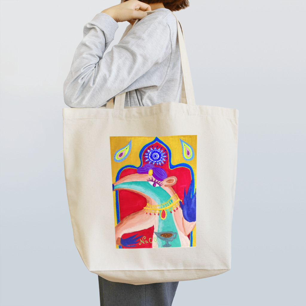 nacosuのアリクイ君わーるでぃ～　India Tote Bag