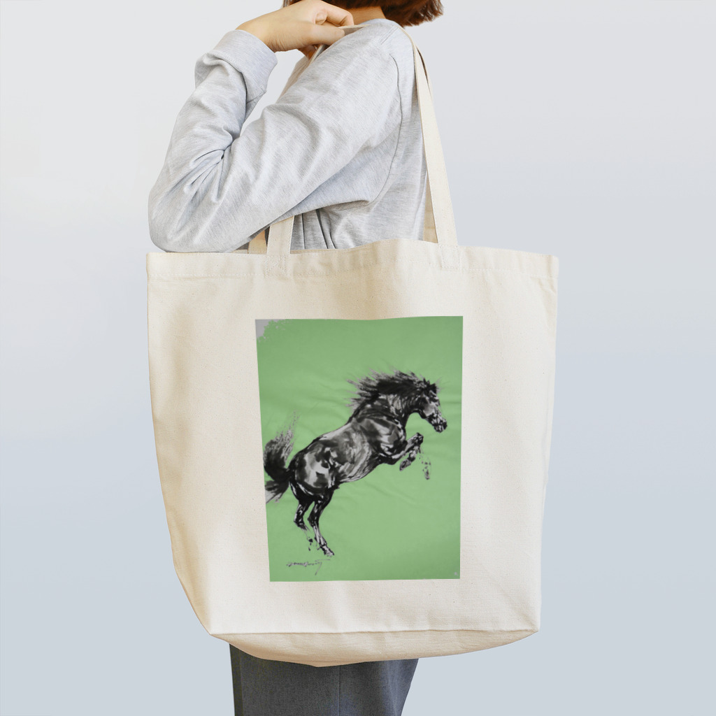 永久凍土の国の白夜の立ち上がる馬 Tote Bag