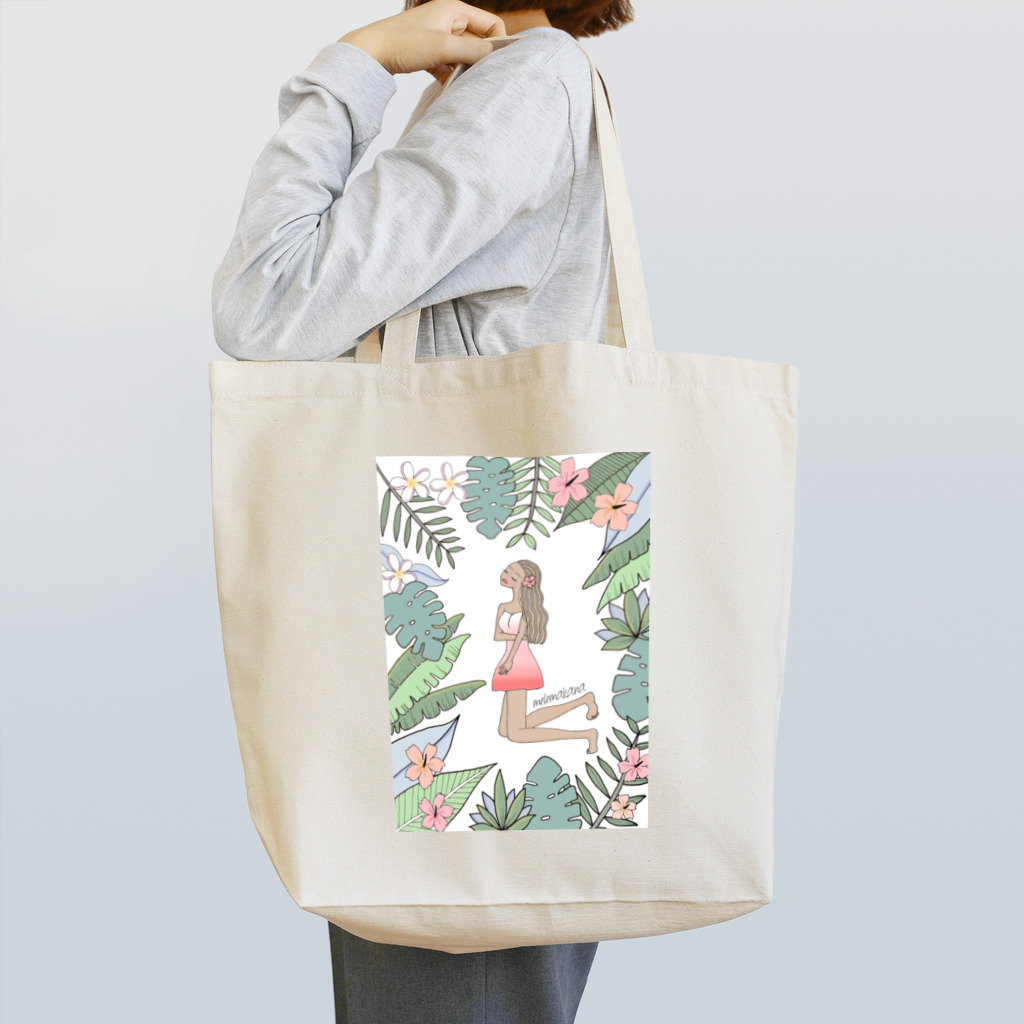 🌺Maggie🌺のLeaves with girl Tote Bag