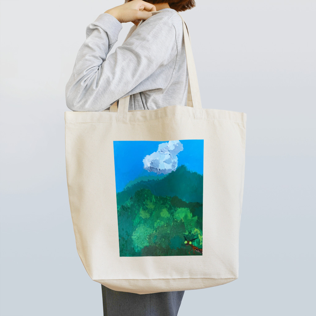 アトリエTのカマキリと夏の森 Tote Bag