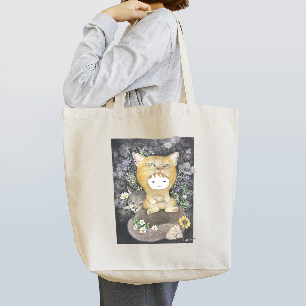 山田雨月shopのねこママクッション暖かいなT Tote Bag