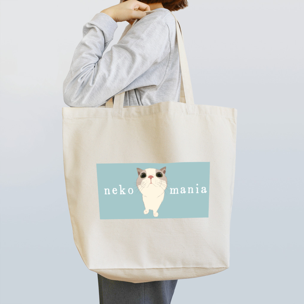 小鳥と映画館のネコマニア 背景あり Tote Bag