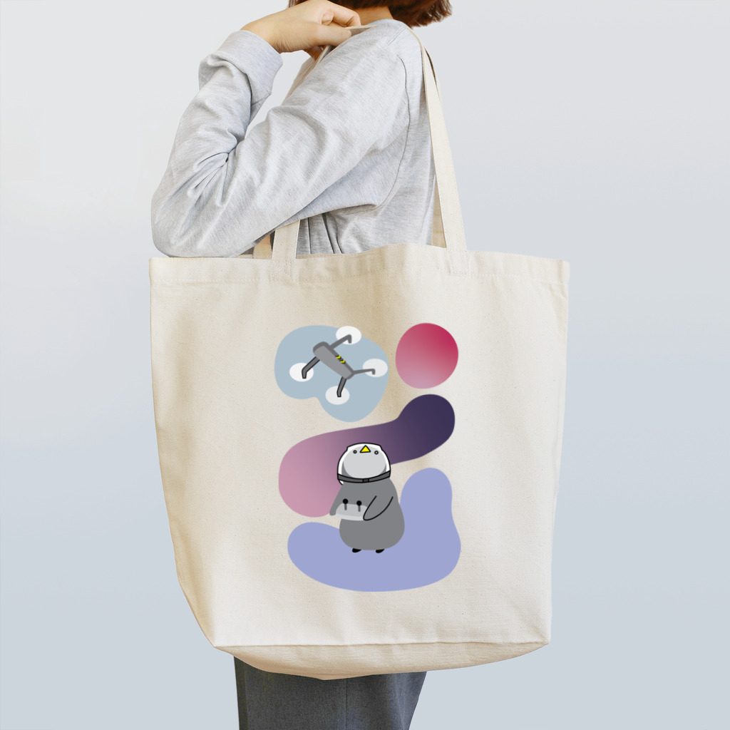 monomawaruのペンギンとドローン Tote Bag