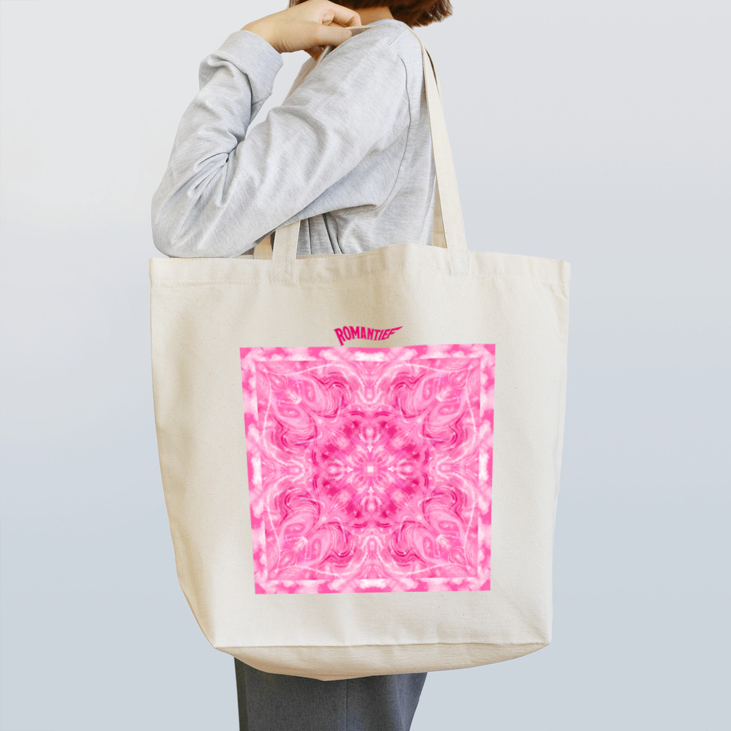 ROMANTIEFのPink mandala Tote Bag