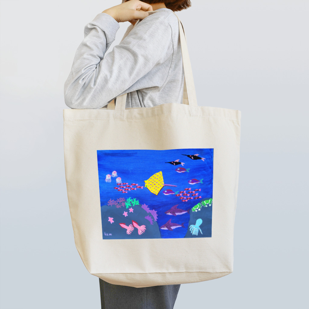 kammosquitoのカムくんのお魚グラス Tote Bag