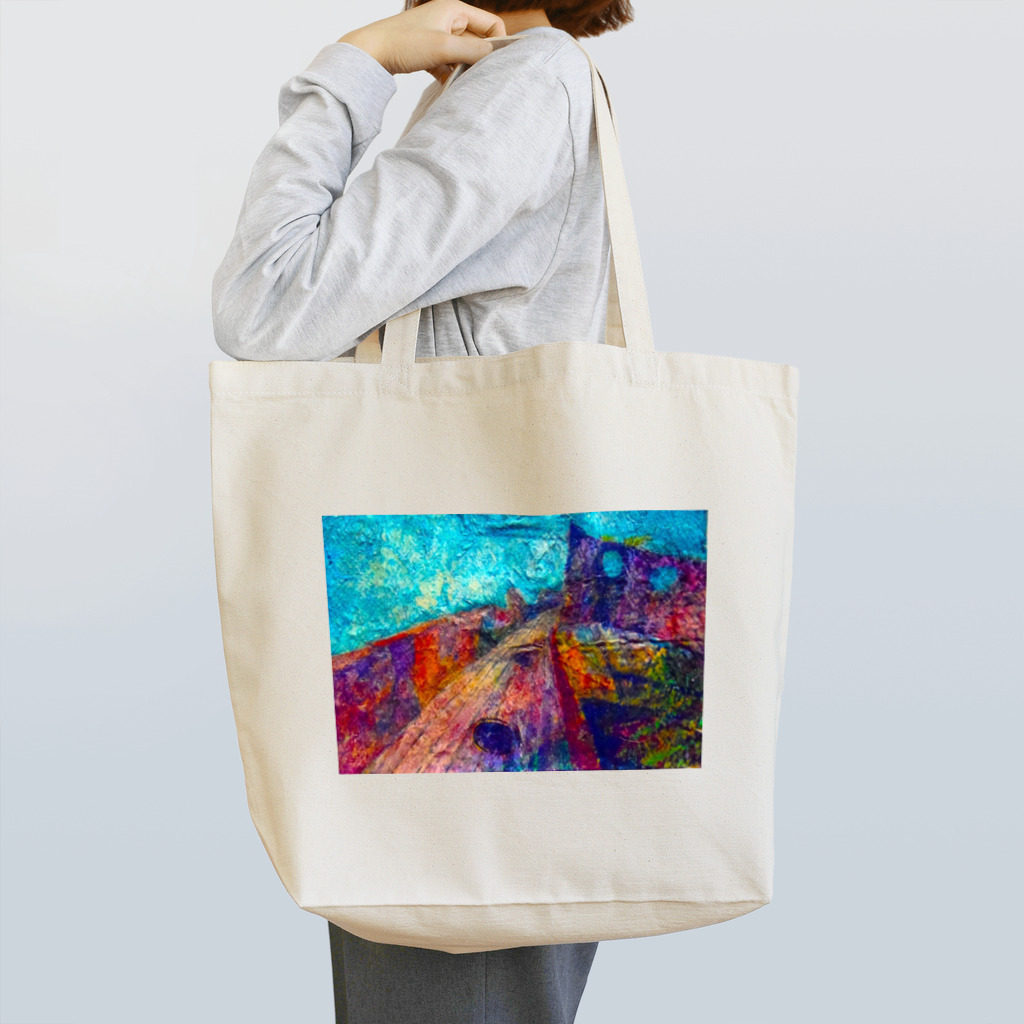 B0nMas Designの沈没船の甲板 Tote Bag