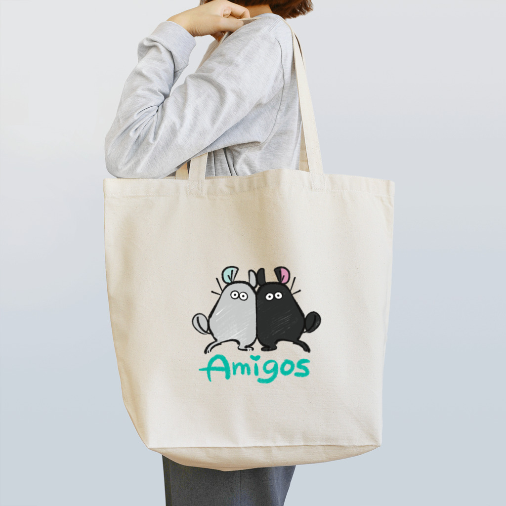 Líneas de aska “Askaの紙上絵”のLos amigos(友達) Tote Bag