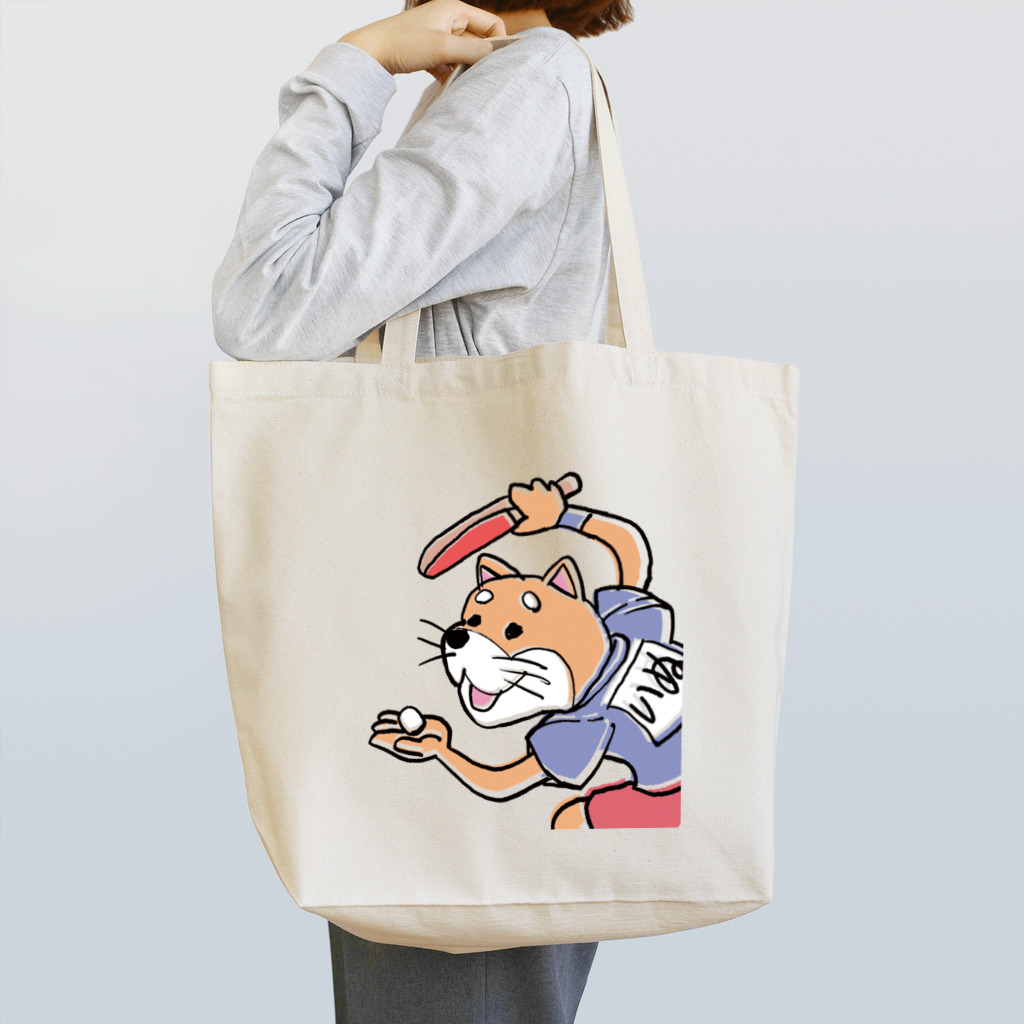 モリモリ卓球ショップのモリモリいぬ Tote Bag