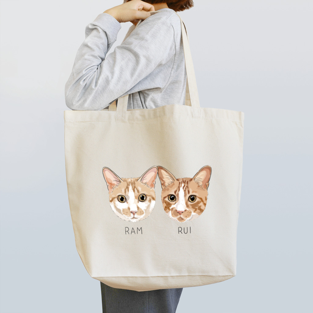 みきぞーん｜保護猫 ミッキー画伯と肉球とおともだちのram&rui Tote Bag