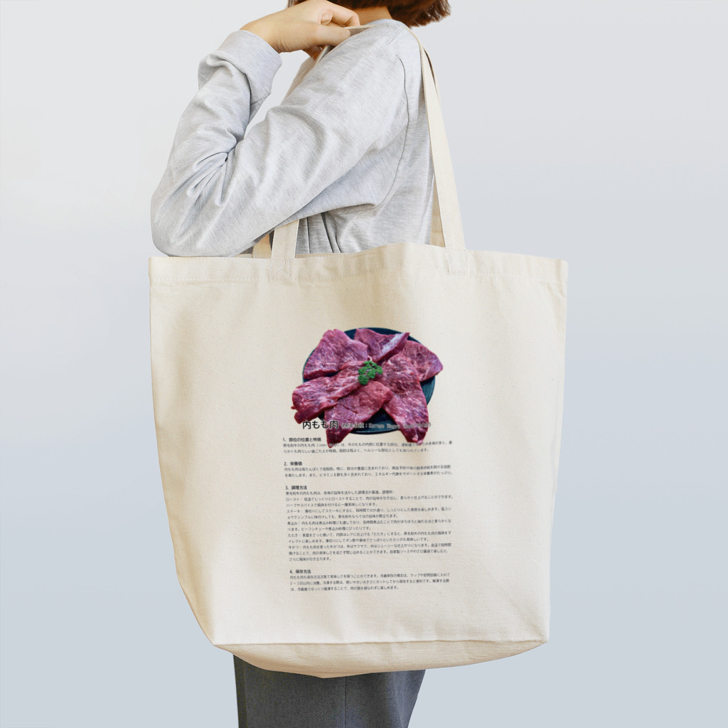 FunFanShopのこれであなたもお肉博士シリーズ（黒毛和種（和牛）内もも肉） Tote Bag