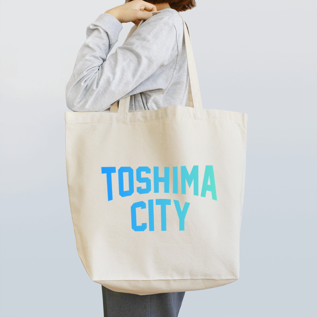 JIMOTO Wear Local Japanの豊島区 TOSHIMA CITY ロゴブルー トートバッグ