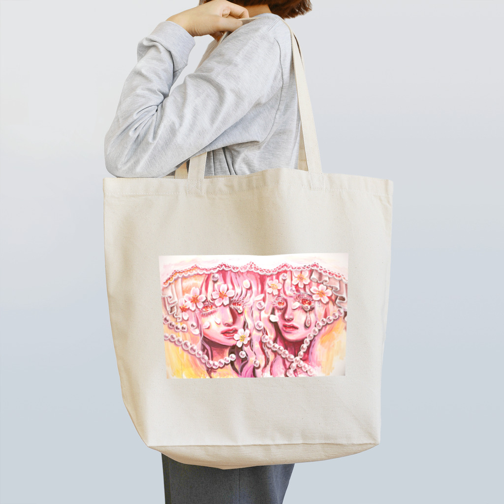 咲いたバルコニーのaube tears Tote Bag