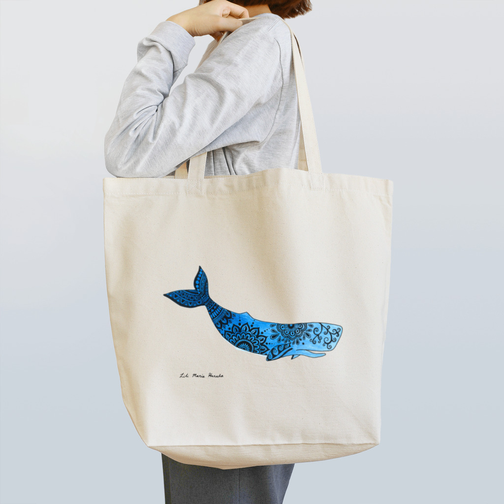 earthingのBlue whale  Tote Bag