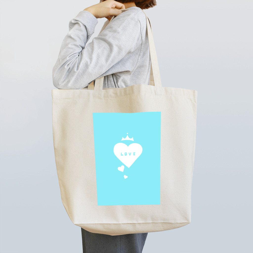 haj1meのブルー　ラブ Tote Bag