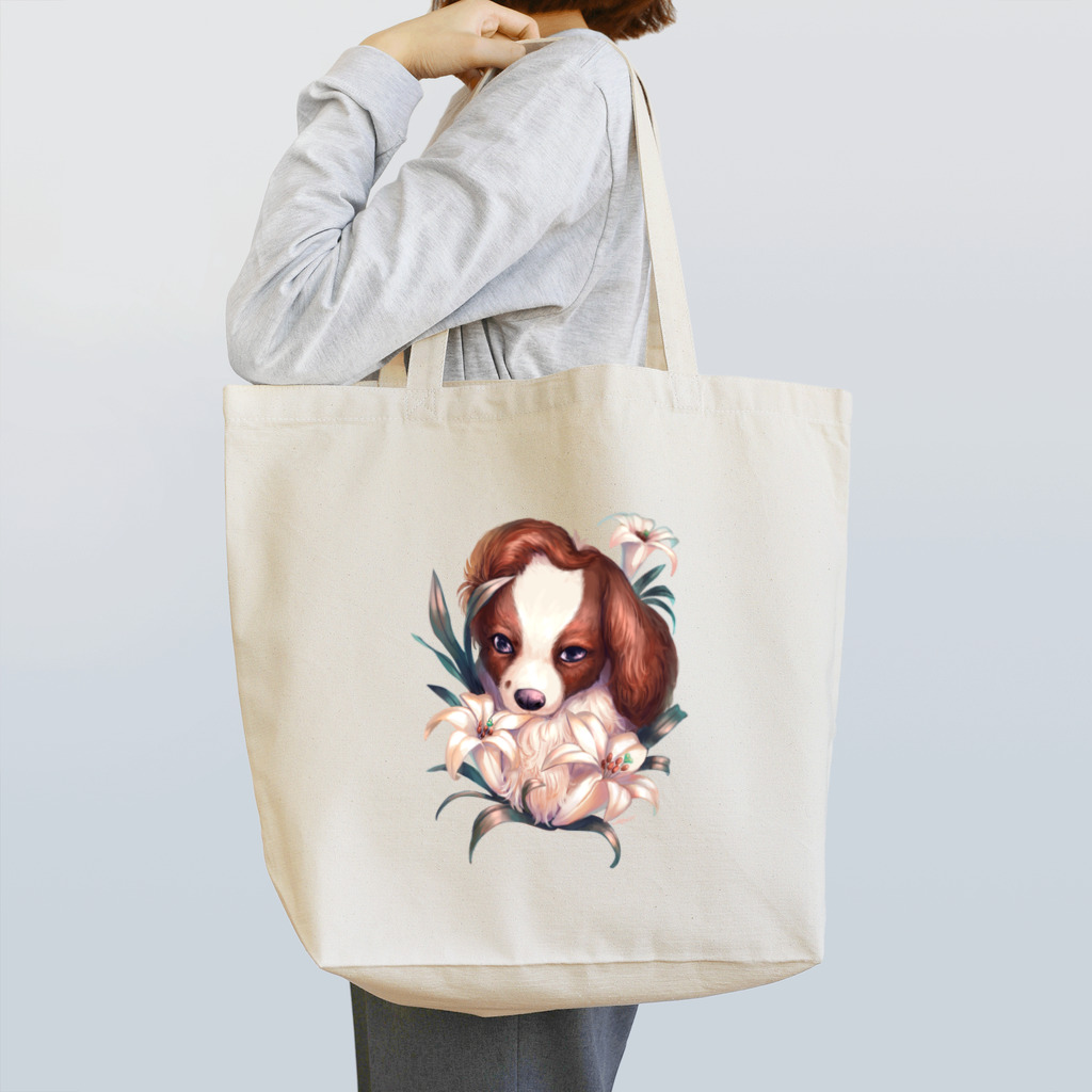 キママイヌ屋の百合とキャバリア Tote Bag