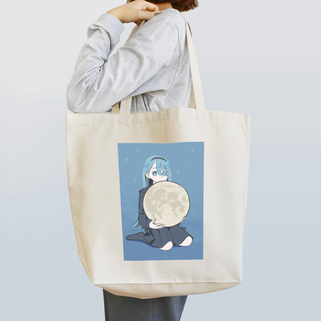 巣箱の女の子と月 Tote Bag