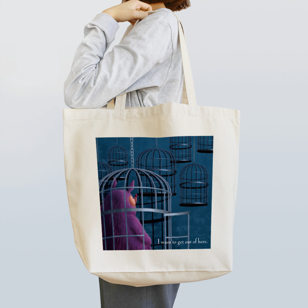 f-monの鳥籠の中のモンスターA Tote Bag