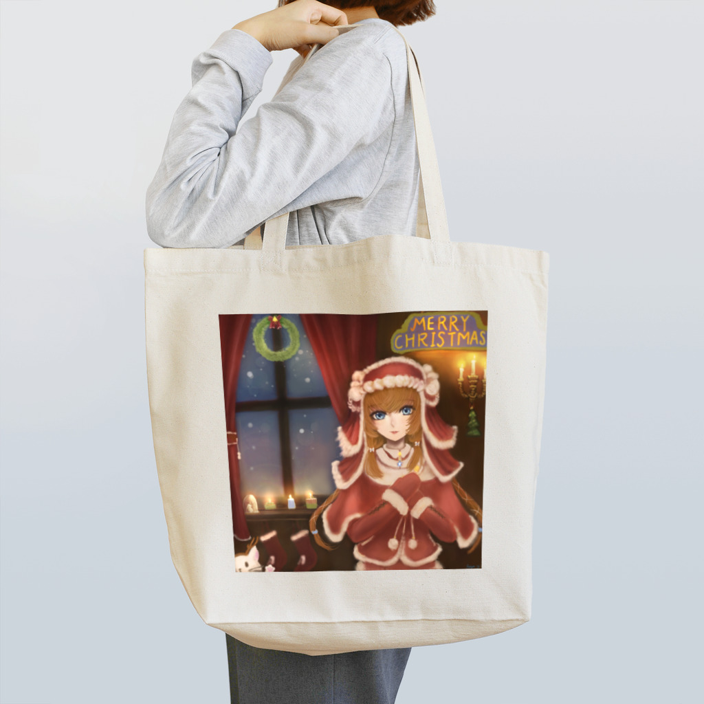 Atelier_Reiyaの雪降る聖夜に　【2019年クリスマス展イラスト】 Tote Bag