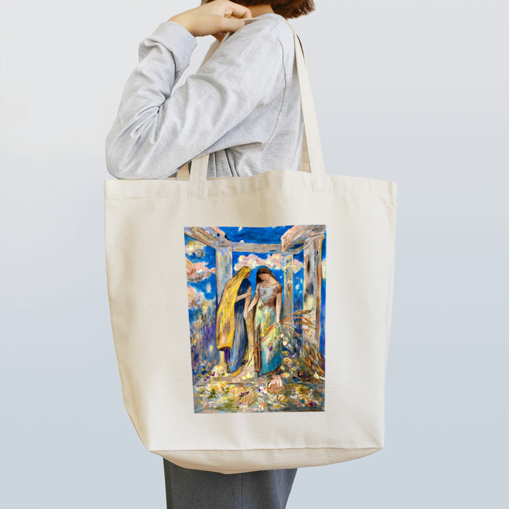 suzuri26の模写:ルドンの神聖な会話 Tote Bag