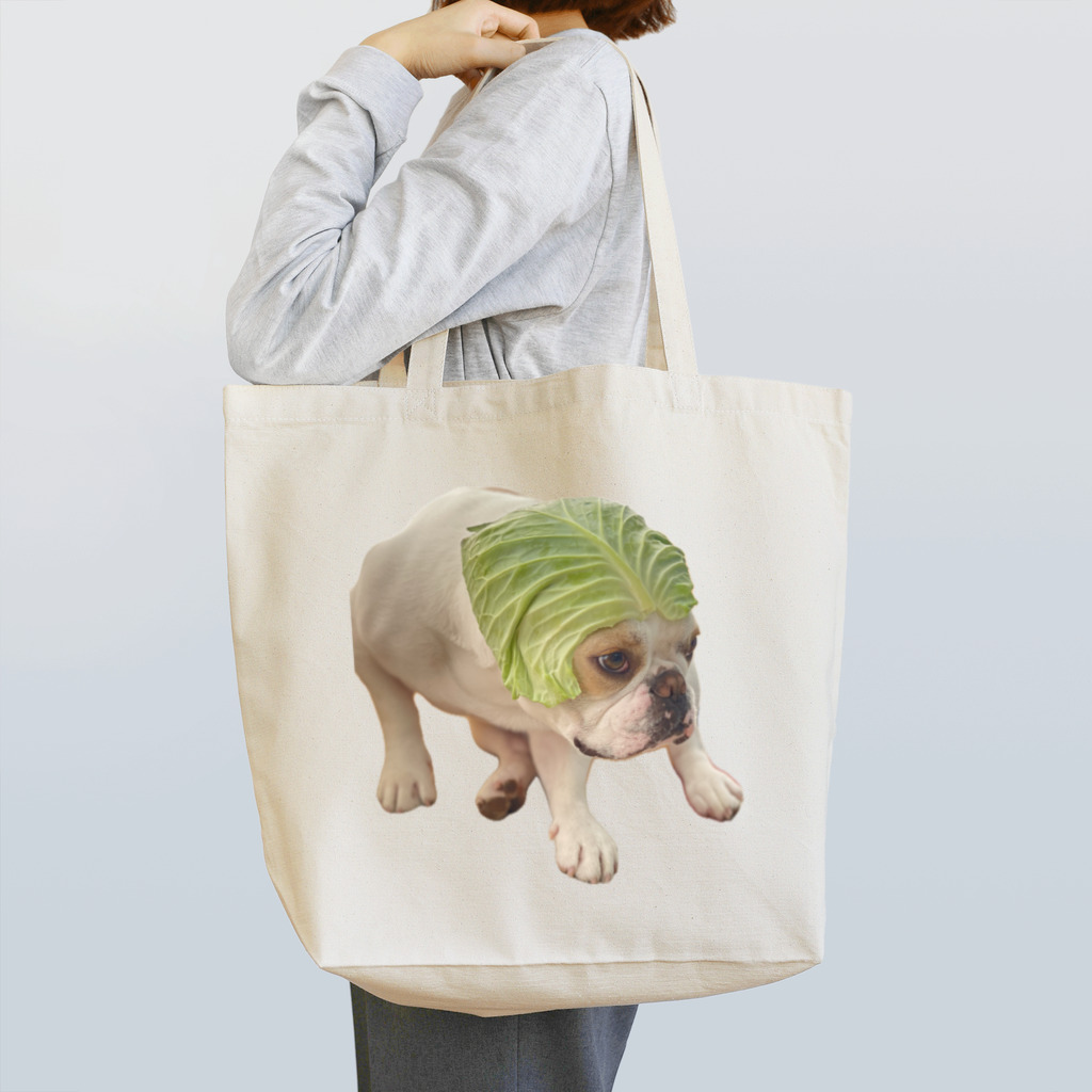 Chu_DogのChu Dog フレンチブルドッグトートバッグキャベツ Tote Bag