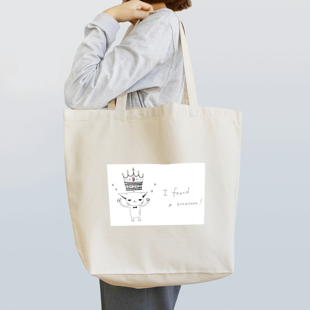 金森 葵のお宝をゲットした猫 Tote Bag