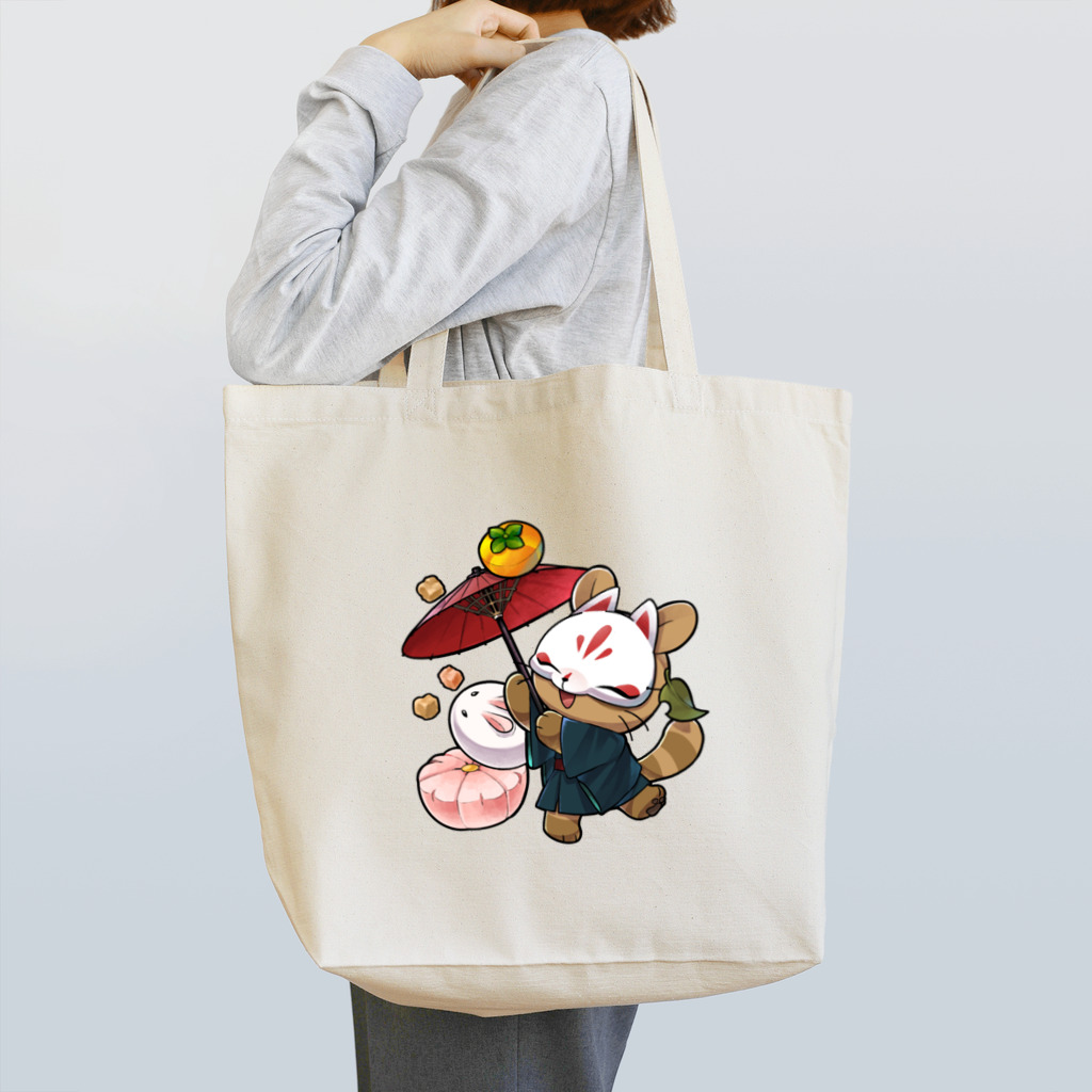 ぎんいろ工房の練り切りたぬきちゃん Tote Bag