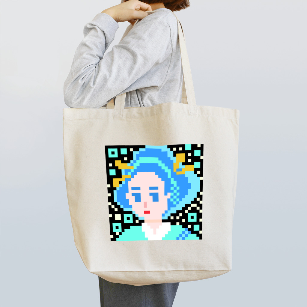 青天女AotennyoのPGC QRブルー Tote Bag