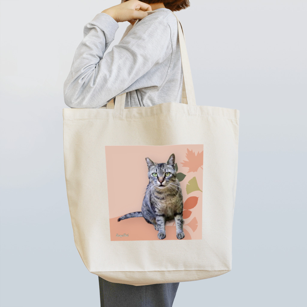 SnapTail by 交流猫動画のキジトラ猫ヤンキジ Tote Bag