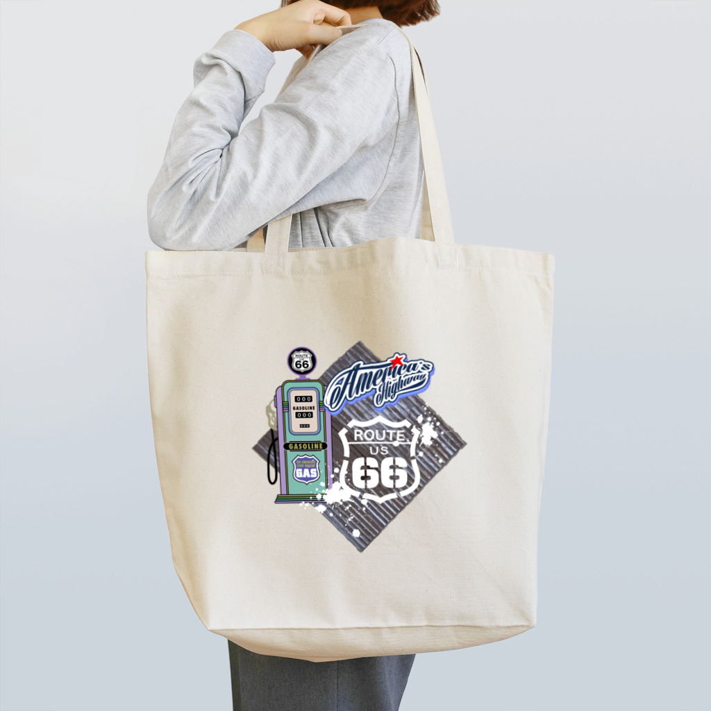 BLAZE JAPANのルート６６＆ガススタンド Tote Bag