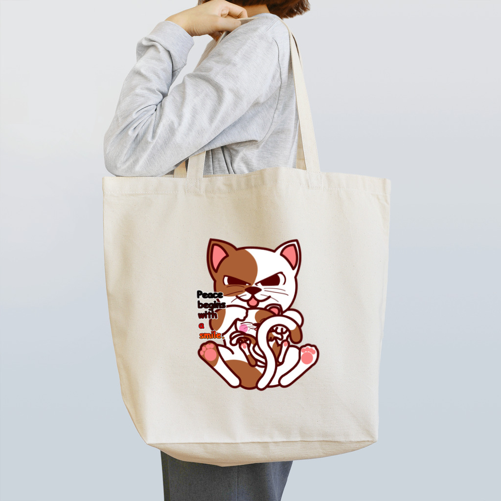オリジナルデザインTシャツ　SMOKIN'のsmileCat Tote Bag
