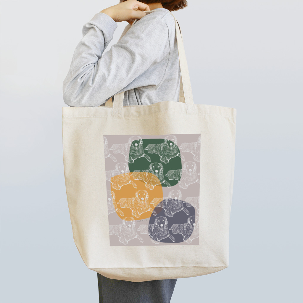 noe_to_meg (ノエとめぐ)の北欧テキスタイル風【縦A 】× golden retriever Tote Bag